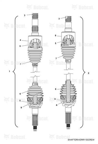 Shaft, Drive Rear Left Hand