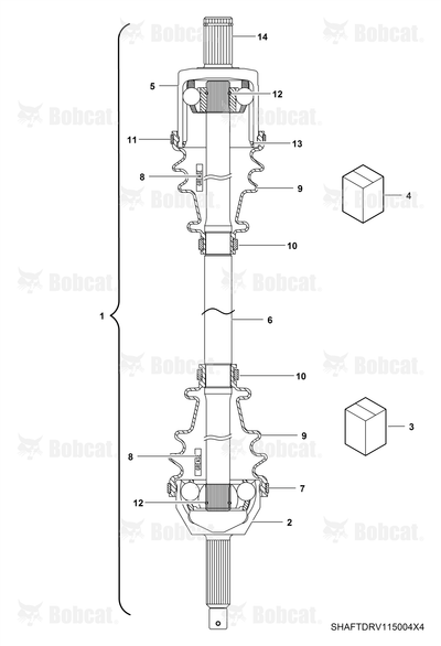 Shaft, Front, Half
