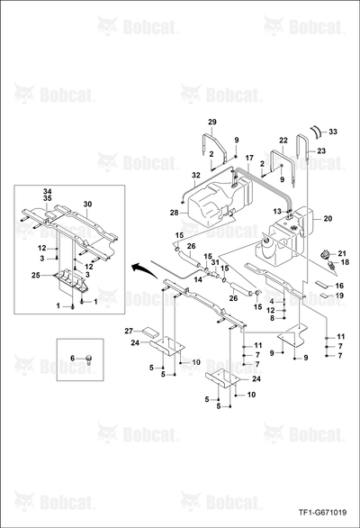 Plate Fuel Tank Holder Rr