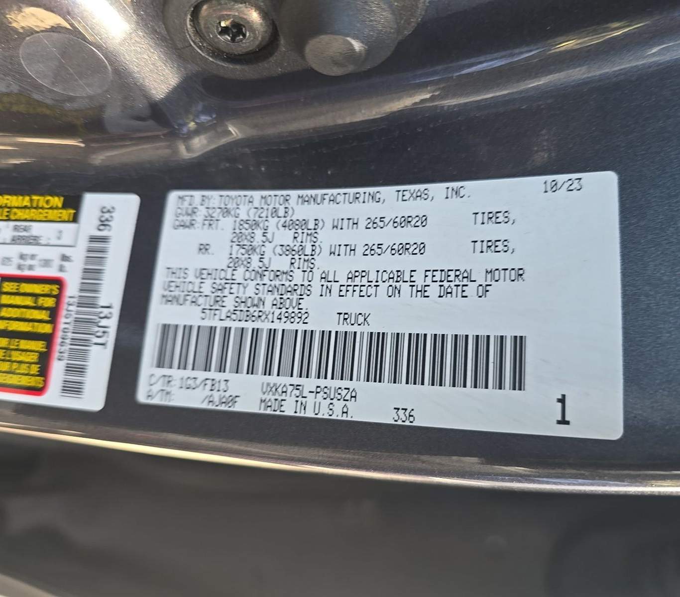 2024 Toyota Tundra SR5 Crew Cab Short Bed, photo 21 of 28